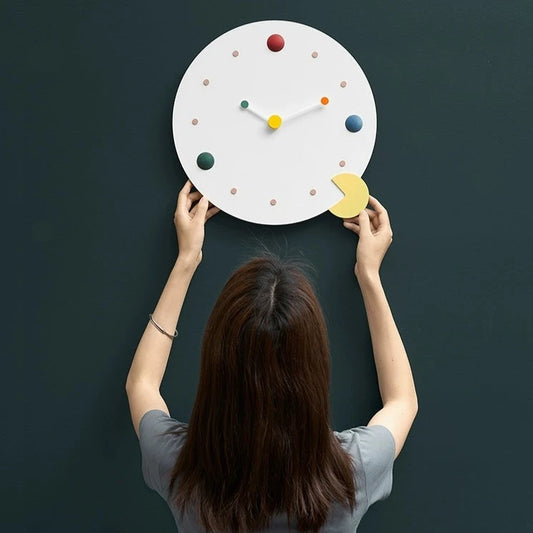 Gullei™ Cute Pacman Style Analog Silent Wall Clock