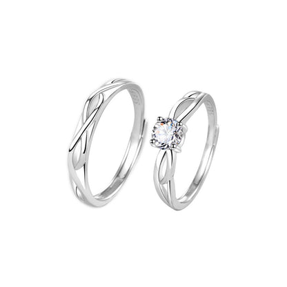 Custom 0.5 Carat Moissanite Diamond Proposal Rings Set