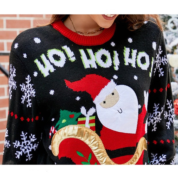 Ladies Xmas Sweater Christmas Santa Sweatshirt