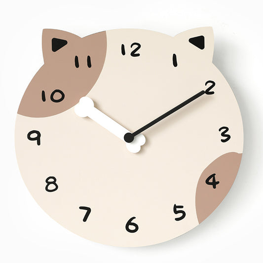 Cute Dog Decorative Silent Wall Clock for Kids Bedroom