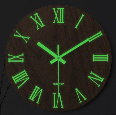 Glow in Dark Roman Numeral Silent Wall Clock