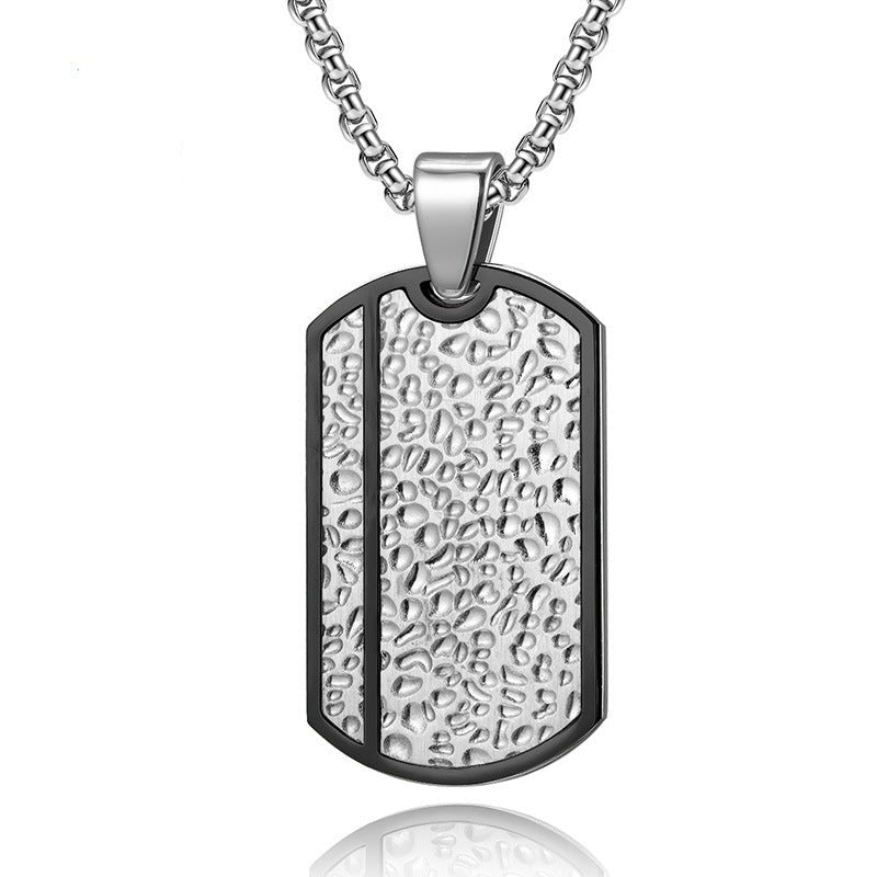 Custom Vintage Style Army Pendant Mens Necklace