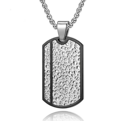 Custom Vintage Style Army Pendant Mens Necklace