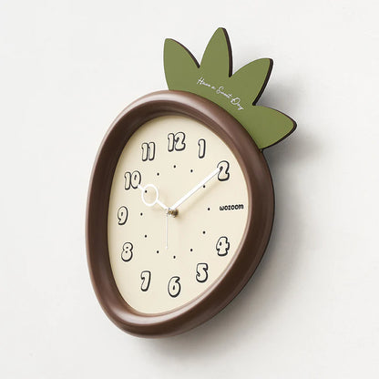 Strawberry Kids Silent Wall Clock – Cute Non-Ticking