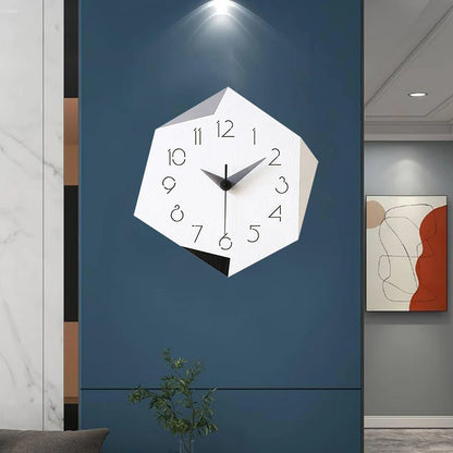 Creative Shaped Silent Wall Décor Clock – Unique Acrylic & Wood Design