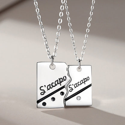 Custom Engraved Couple Necklaces Set for 2