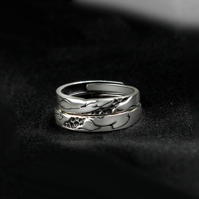 Matching Wedding Bands for Couples Adjustable Size