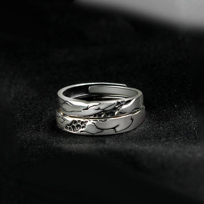 Matching Wedding Bands for Couples Adjustable Size