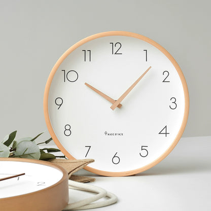 Nordic Solid Wood Analog Silent Wall Clock