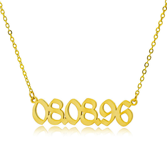 Custom Date Name Necklace