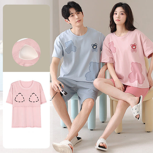 Summer Couple Pajamas - Matching Bear Soft 100% Cotton