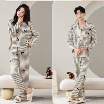 Matching Couple Pajamas Set – Dachshund Print, Soft & Breathable