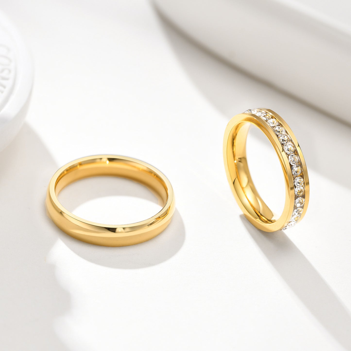 Matching Wedding Bands – Gold Plated, Custom Engraved