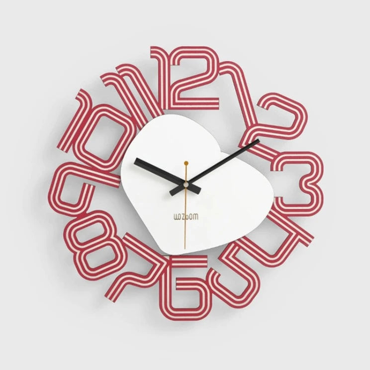 Odd Shaped Big Numbers Analog Silent Wall Clock