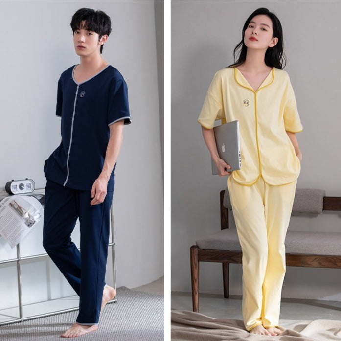 Short Sleeve Sleepwear for Men and Women 100% Cotton