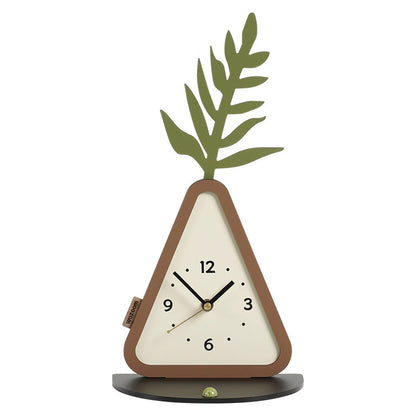 Nordic Silent Pedestal Clock with Integrated Tray