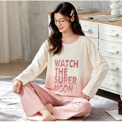 Moonlit Dreams: Gradient Matching Couple Pajamas