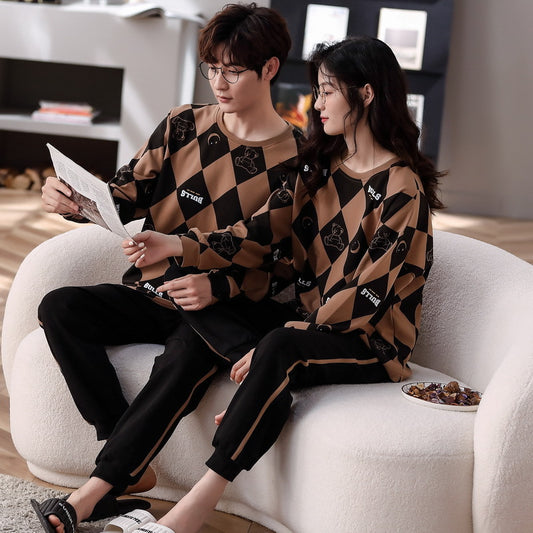 Matching Full Sleeves Pajamas Set for Couple