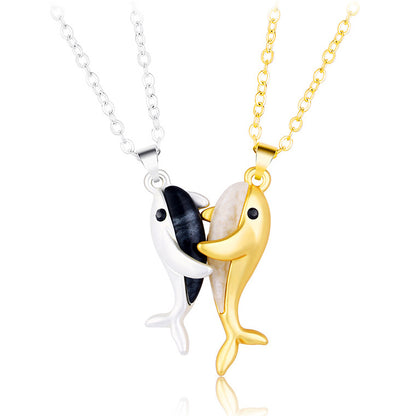 Magnetic Couple Necklaces Gift Set for Dolphin Lovers
