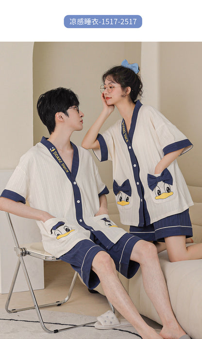 Matching Short Sleeves Sleepwear Set for Couples