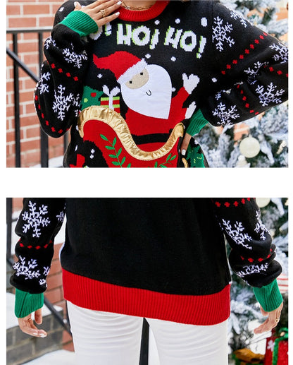 Ladies Xmas Sweater Christmas Santa Sweatshirt