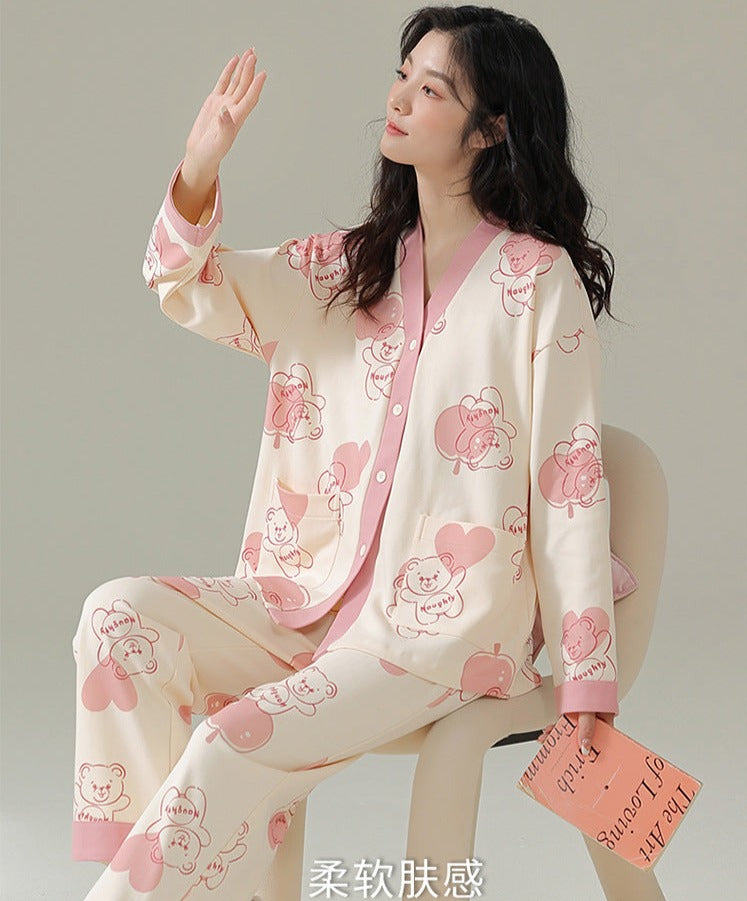 Long Sleeve Women Pajamas Loungewear Set