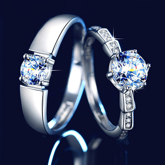 Moissanite Diamond Matching Wedding Bands