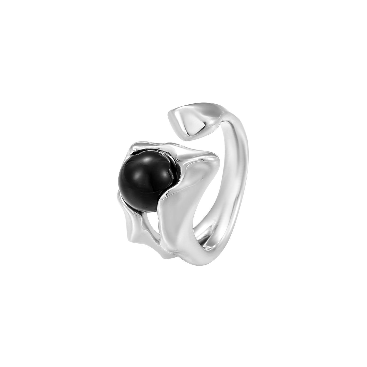 Rotating Bead Fidget Chunky Ring Gift for Her