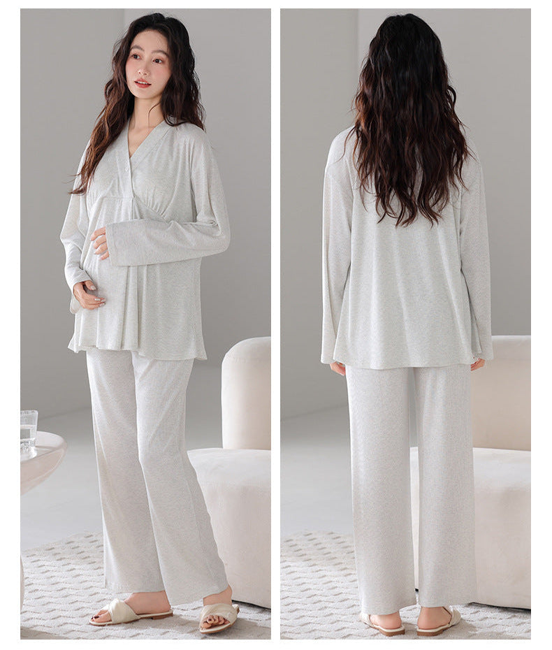 Soft Maternity Nursing Pajamas Set
