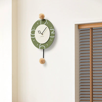 Pom-Pom Silent Wall Clock – Eco-Friendly, Artistic Design
