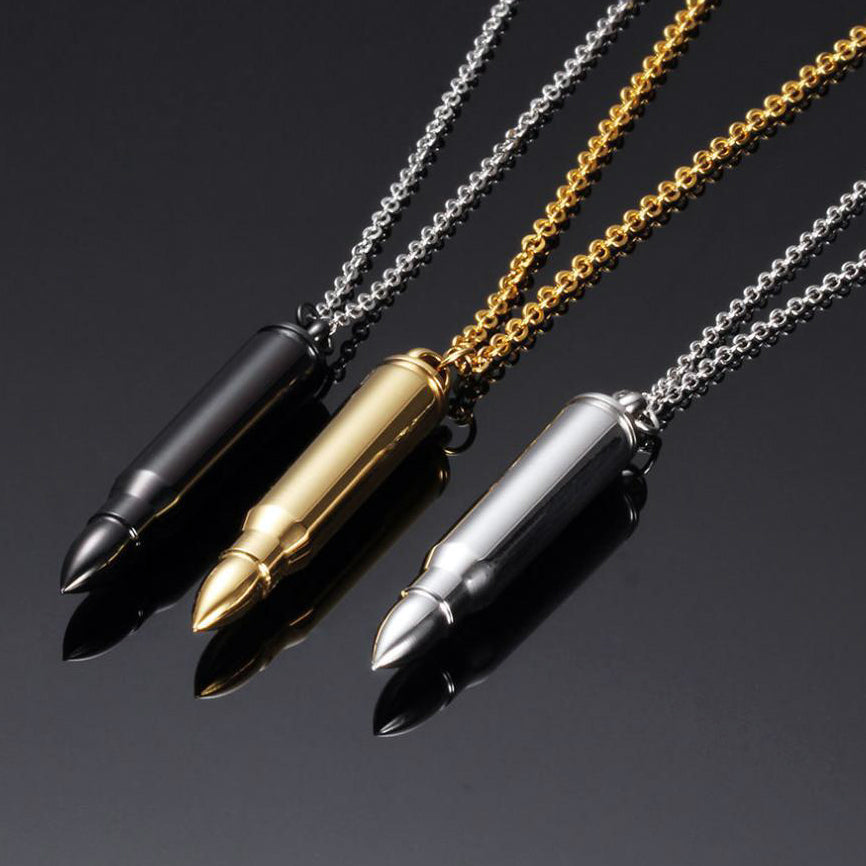 Amazon.com: Dankadi Men & Women 925 Sterling Silver Bullet Pendant Can Be  Opened for Memorial Necklace -Cremation Urn -Ashes Pendant Box Chain 18  