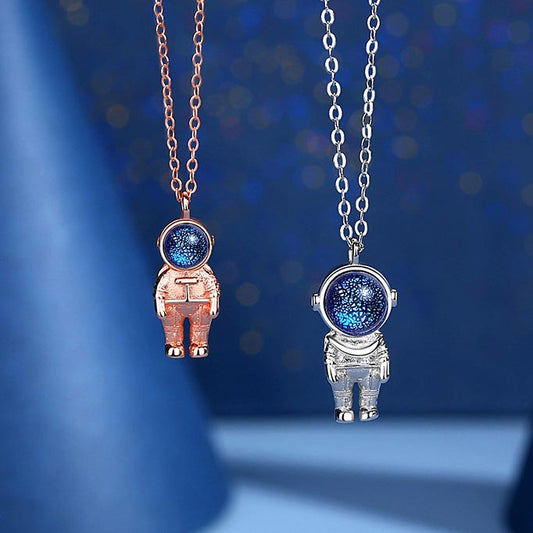 His and Her Necklaces Set for Space Fans