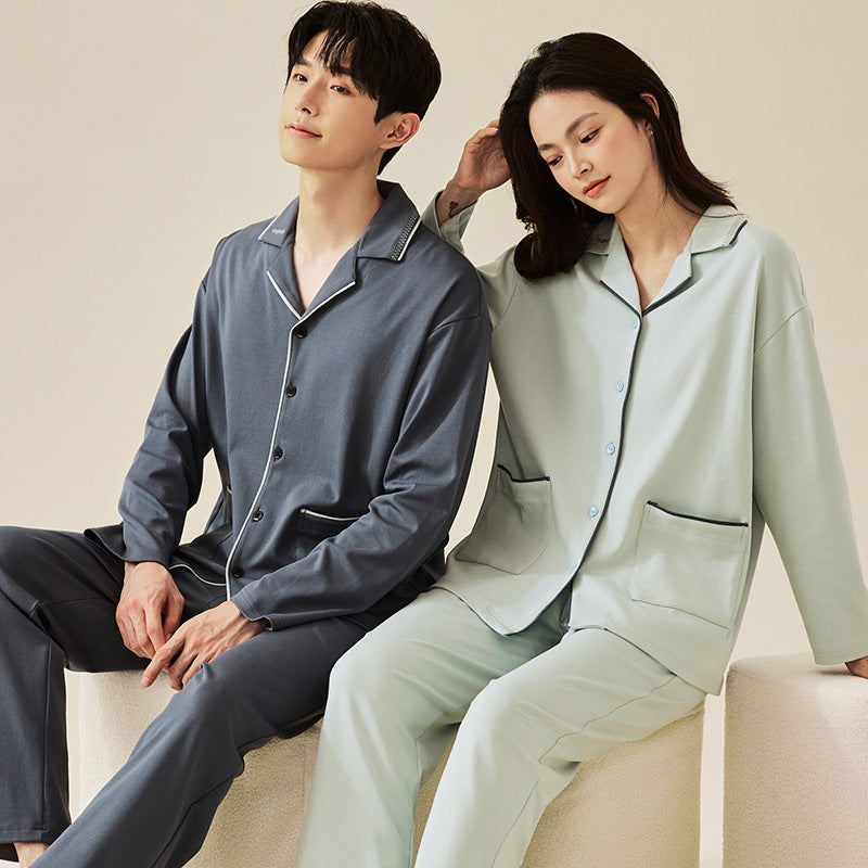 Pure Cotton Matching Pajamas Set for Couples