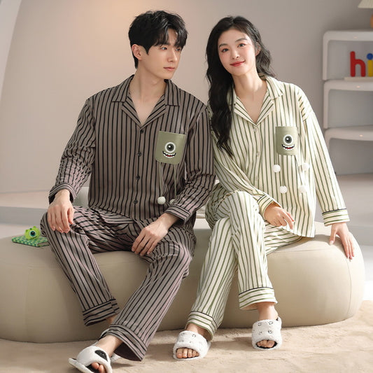 Cute Cartoon Matching Couples Pajamas Set