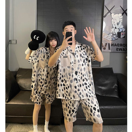 Leopard Print Summer Couple Pajamas