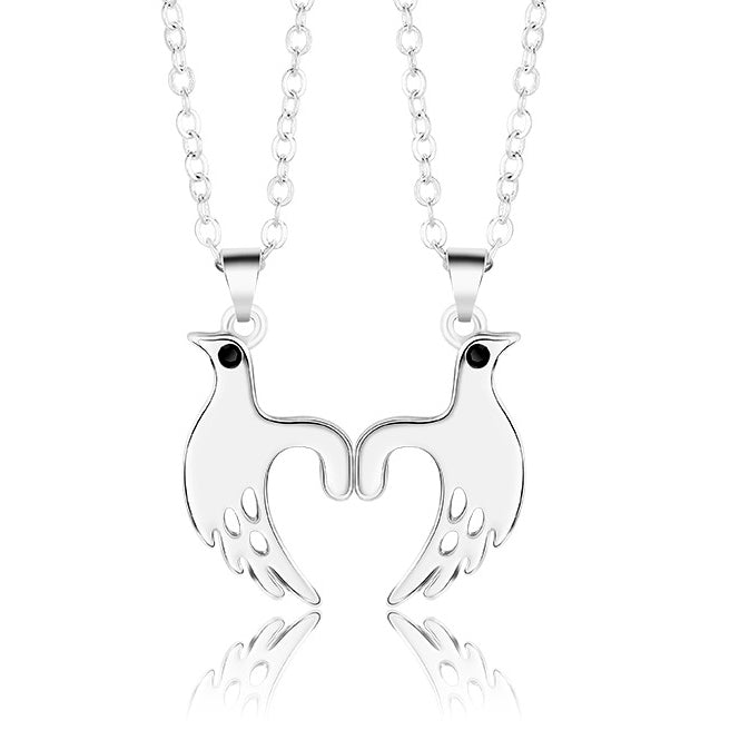 Magnetic Love Birds Matching Necklaces for Couples