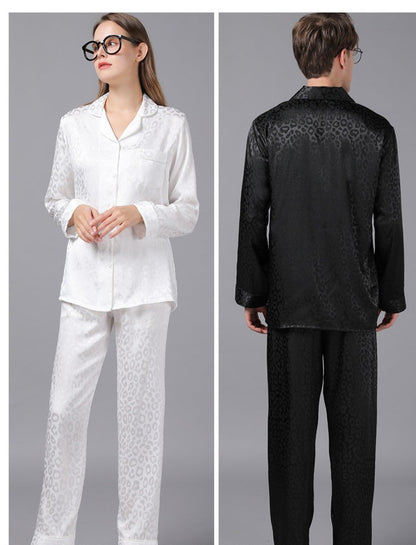 Matching Jacquard Pajamas Set for Couples