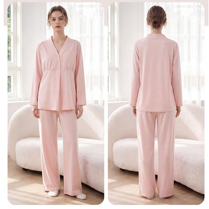 Organic Cotton Maternity & Nursing Pajamas with Built-in Breast Pads