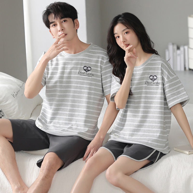 Summer Couples PJ Shorts Set 100% Cotton