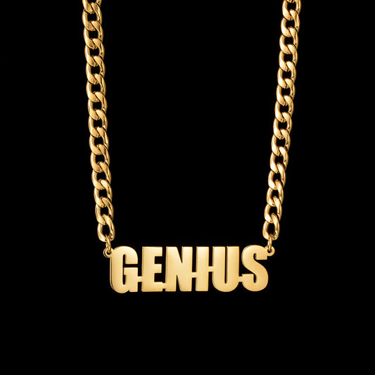 Personal Big Name Thick Chain Necklace