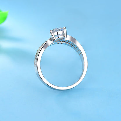 1.5 Carat Pear Cut Moissanite Diamond Ring