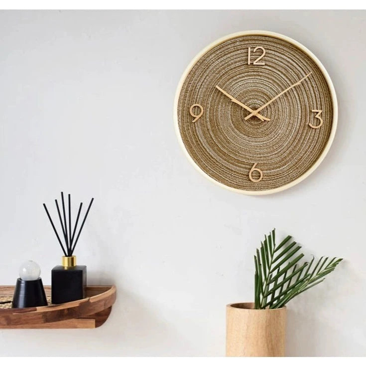 Nordic Style Analog Silent Wooden Wall Clock