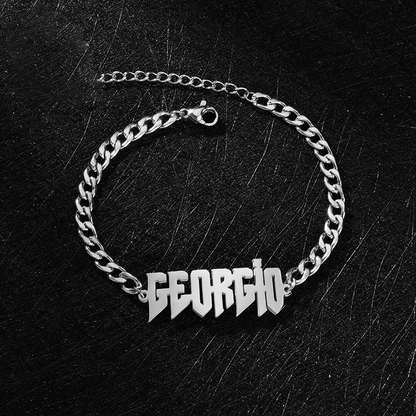 Personal Name Thick Chain Bracelet