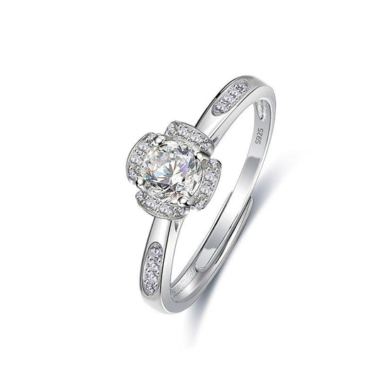 1 Carat Moissanite Solitaire Diamond Ring for Her