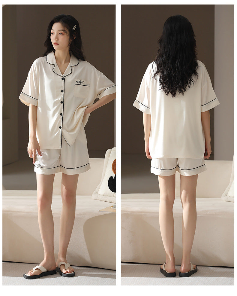 Button Up Summer Pajama Set for Women