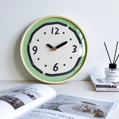 Hand drawn Style Analog Wall Decoration Clock