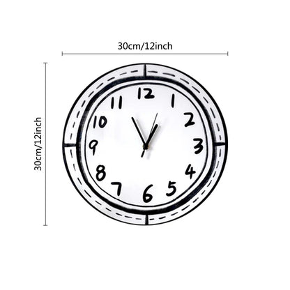 Hand Drawn Style Silent Wall Décor Clock