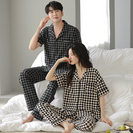 Matching Breathable Cotton PJs Sleepwear Set