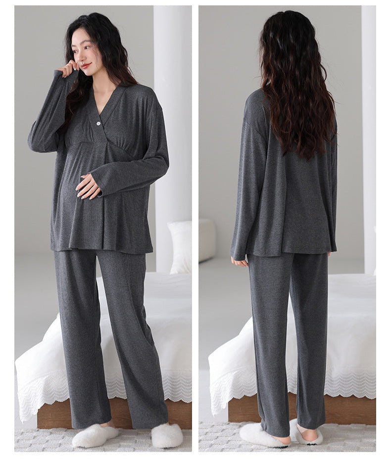 Soft Maternity Nursing Pajamas Set
