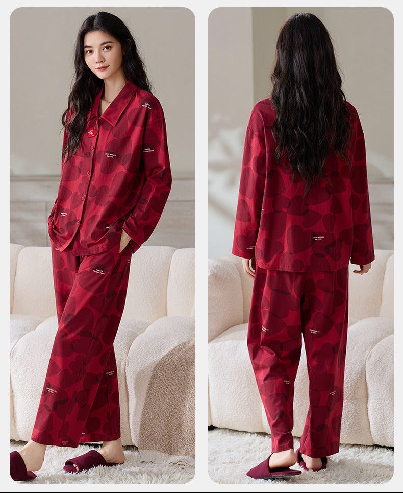 Matching Couple Pajamas Set – 100% Premium Cotton, Classic Button-Down Design